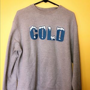 large “cold” crew neck